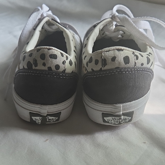 Vans Grey and White Polka Dot Sneakers - Picture 3 of 7